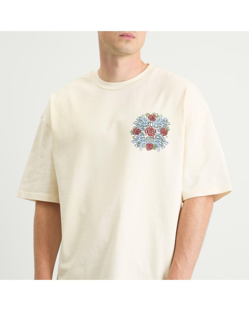 AMIRI NATURAL CRYSTAL OUT FOR TROUBLE T-SHIRT