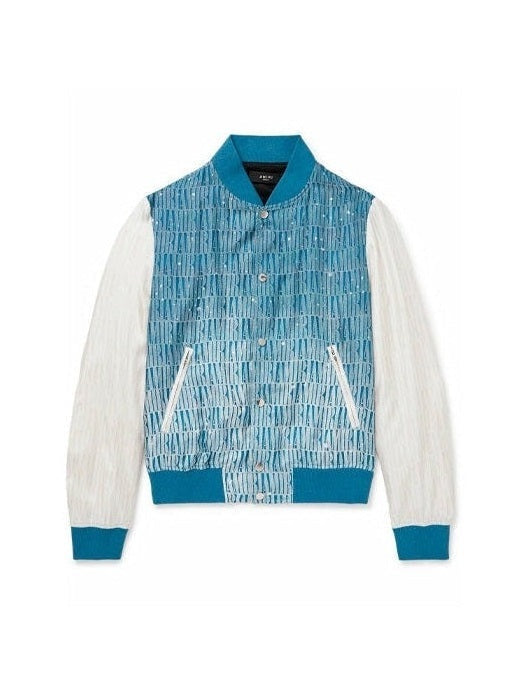 AMIRI PAINT SPLATTER GRADIENT LOGO PRINT SILK TWILL BOMBER JACKET AMIRI The Hype Company