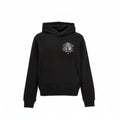 Sudadera negra AMIRI Precious Memories de The Hype Company con gráfico blanco en el pecho y bolsillo tipo canguro.