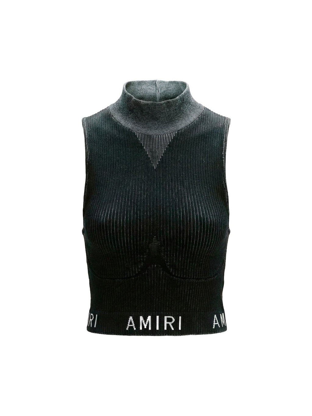 AMIRI RIBBED TOP BLACK