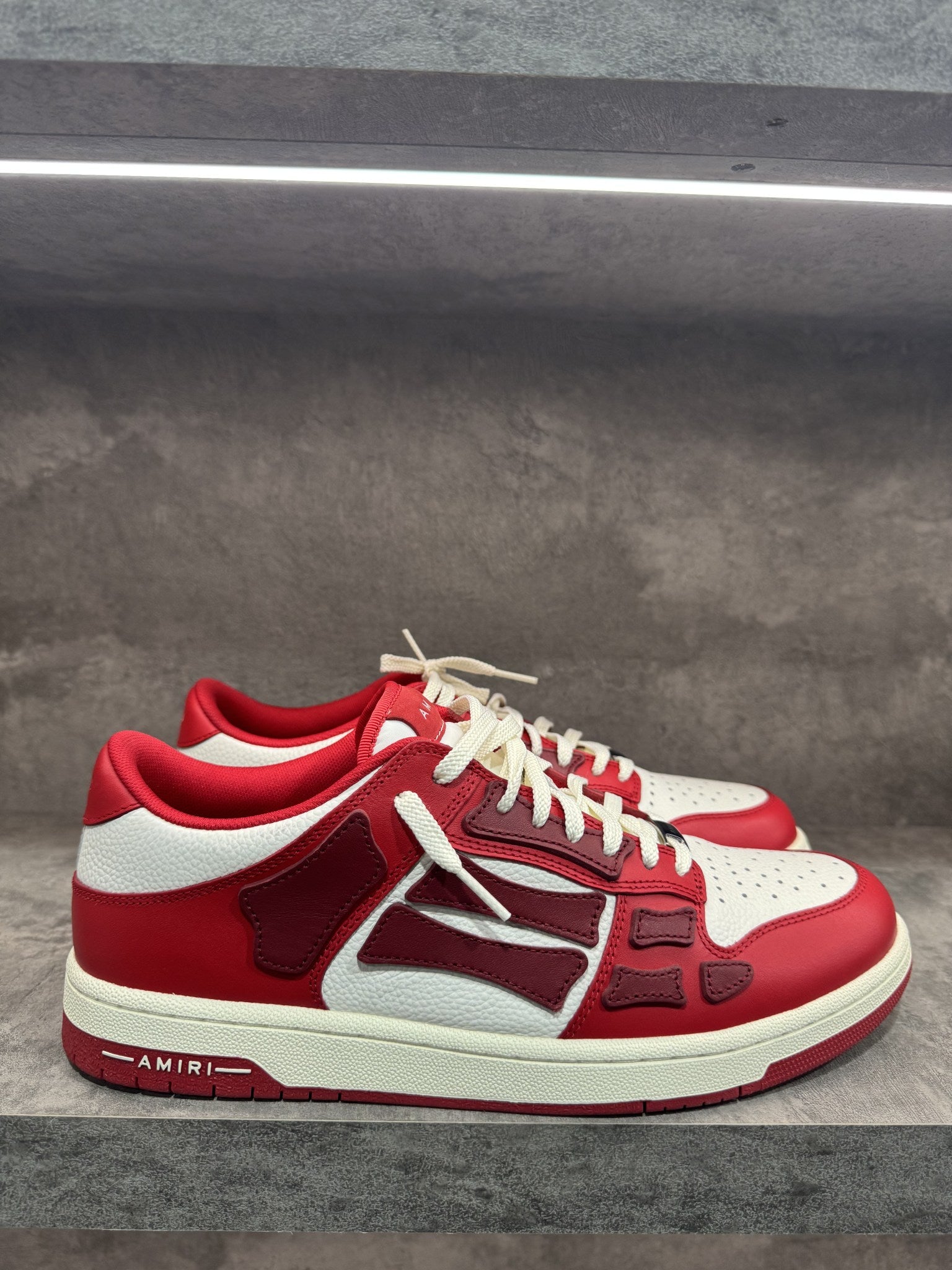 AMIRI SKEL TOP LOW RED WHITE BURGUNDY