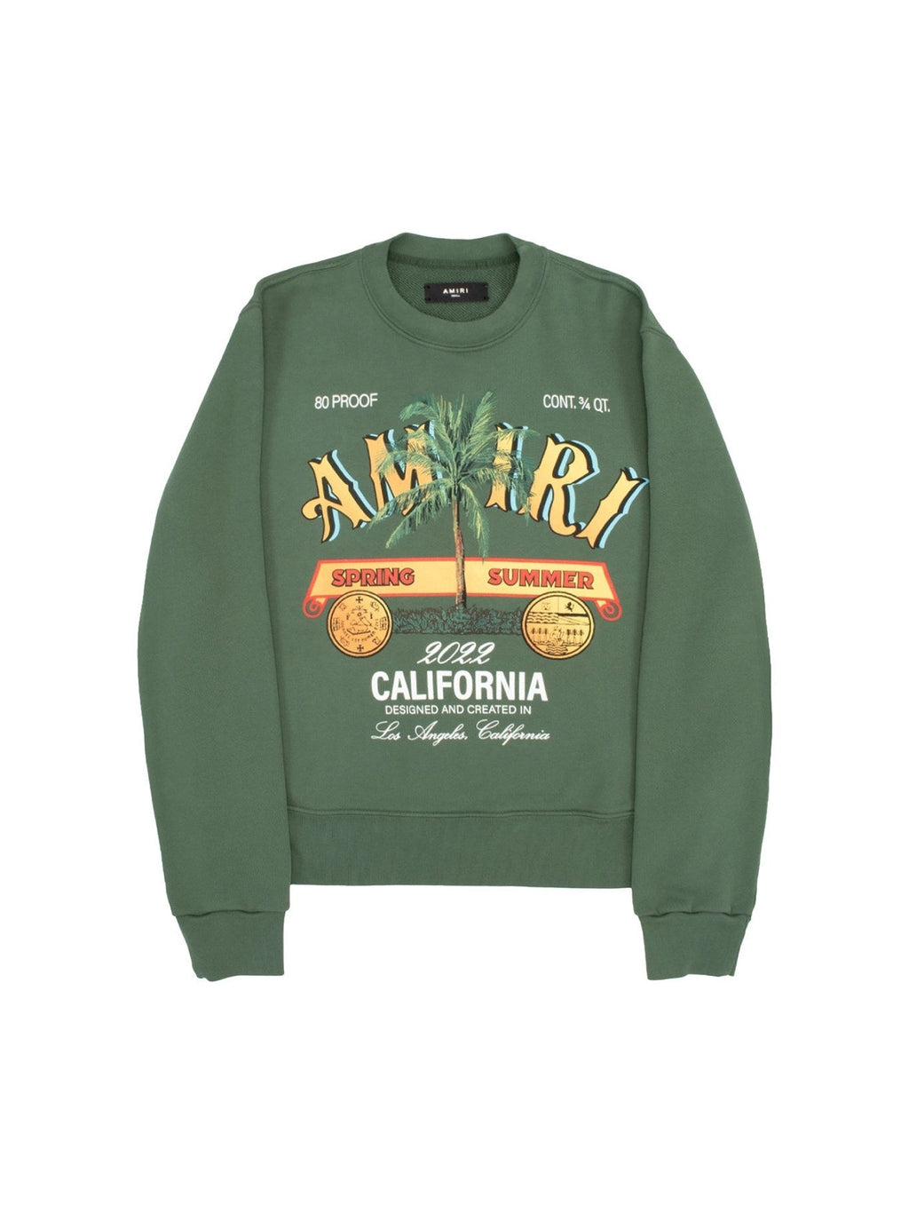 AMIRI SPRING SUMMER GREEN CREWNECK