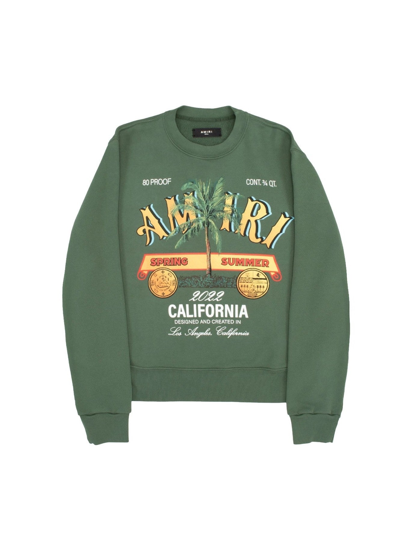 AMIRI SPRING SUMMER GREEN CREWNECK