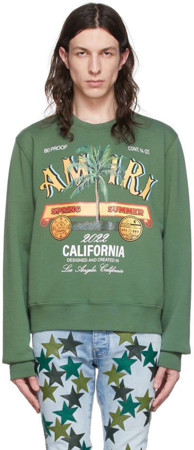 AMIRI SPRING SUMMER GREEN CREWNECK