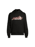 AMIRI STAGGERED LOGO BLACK MAROON HOODIE AMIRI The Hype Company