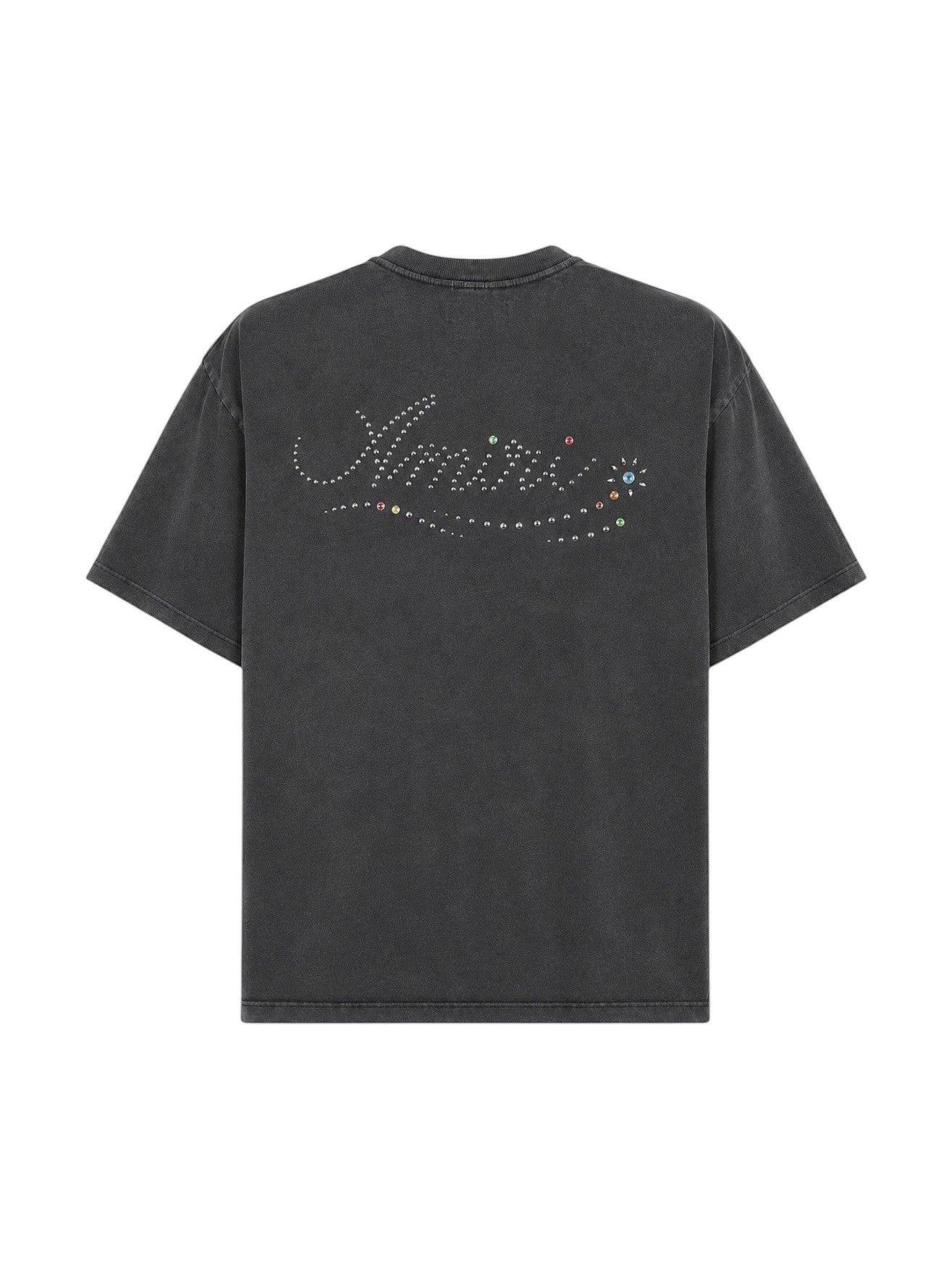 AMIRI STUD LOGO WASHED BLACK T-SHIRT