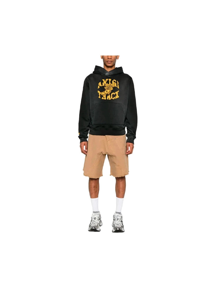 AMIRI TRACK EMBELLISHED HOODIE BLACK GREY WASHED AMIRI The Hype Company
