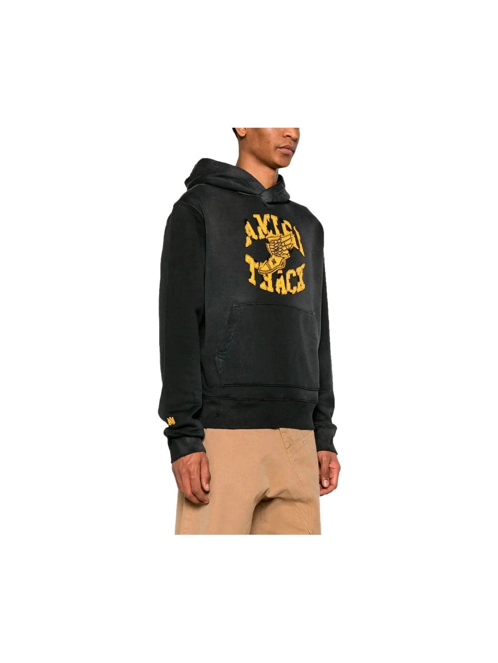 AMIRI TRACK EMBELLISHED HOODIE BLACK GREY WASHED AMIRI The Hype Company