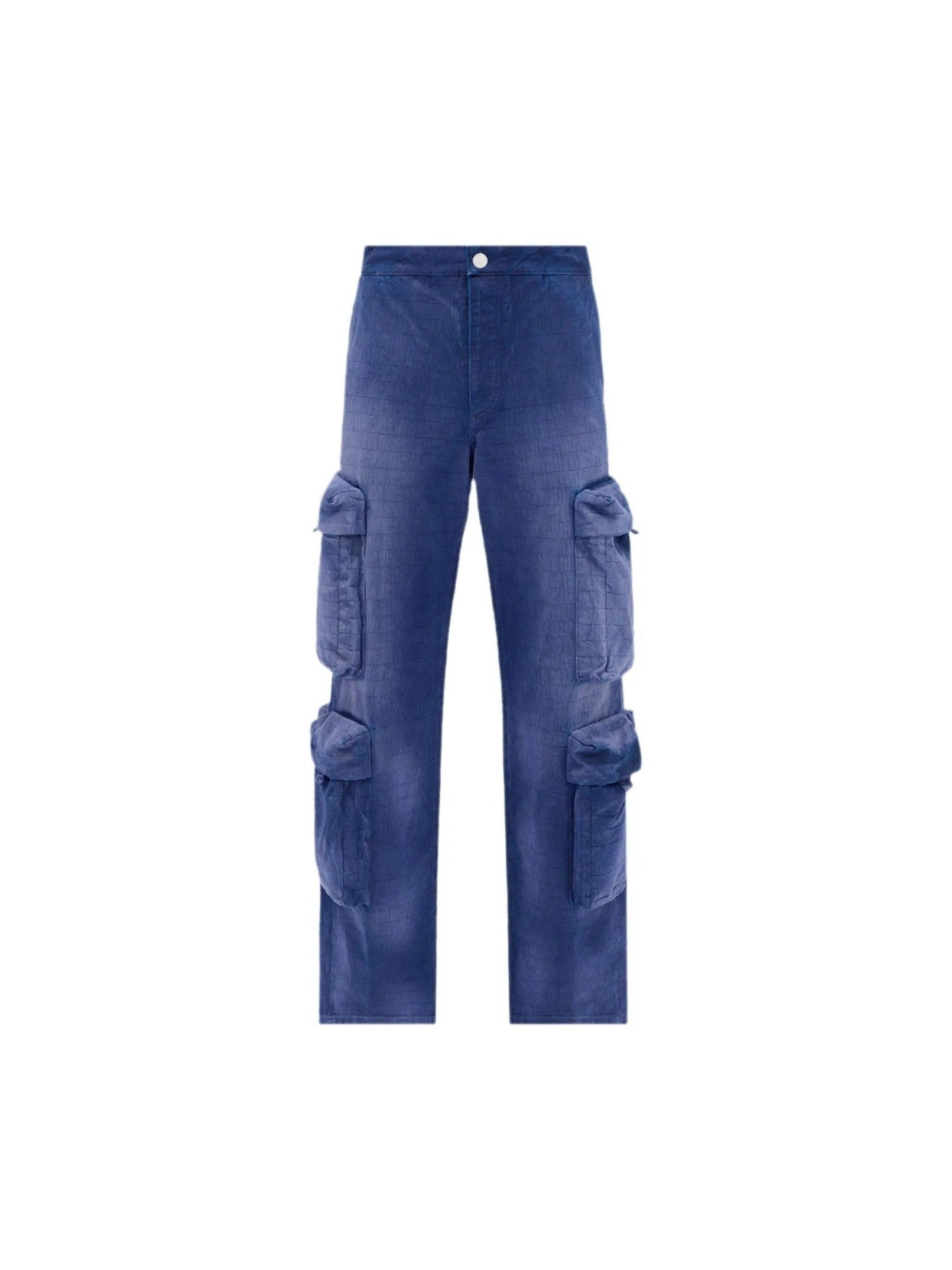 AMIRI UTILITY CARGO PANTS BLUE JACQUARD