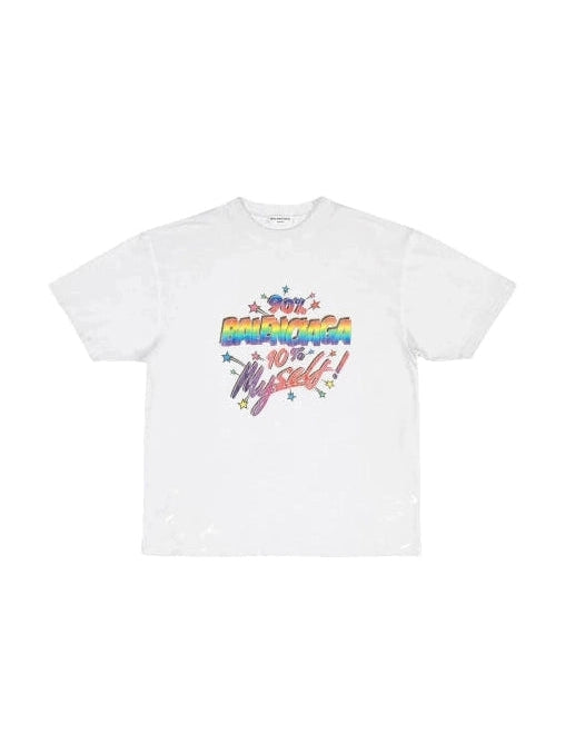 BALENCIAGA 90/10 GREY LOGO T SHIRT BALENCIAGA The Hype Company