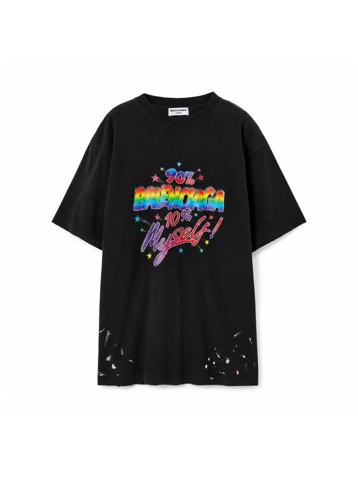 BALENCIAGA 90/10 T-SHIRT LARGE FIT BLACK