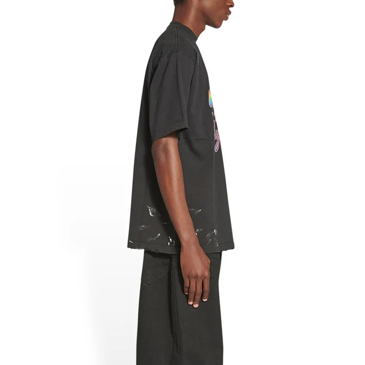 BALENCIAGA 90/10 T-SHIRT LARGE FIT BLACK