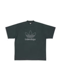 BALENCIAGA ADIDAS GREEN OVERSIZED T-SHIRT