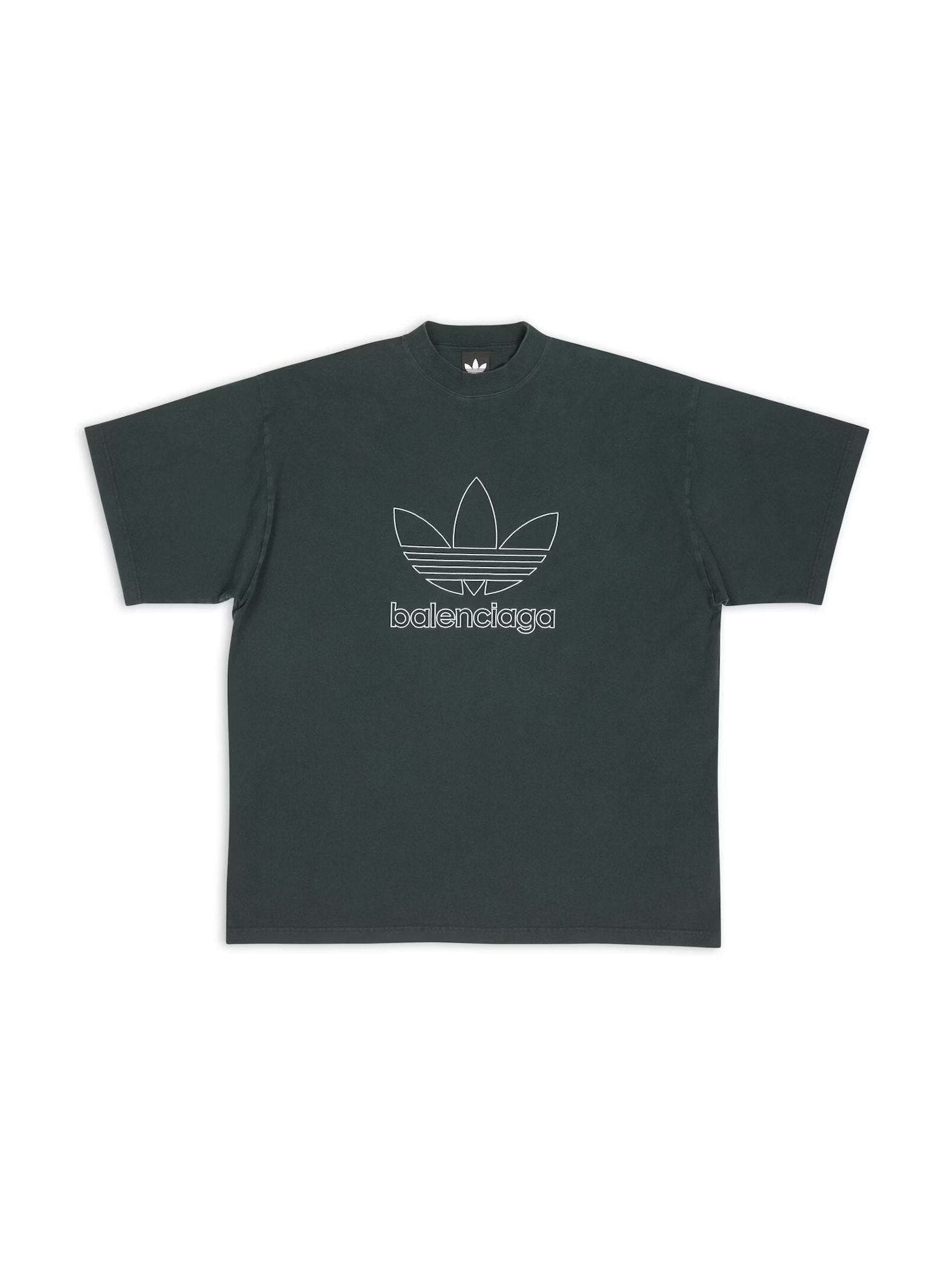 BALENCIAGA ADIDAS GREEN OVERSIZED T-SHIRT