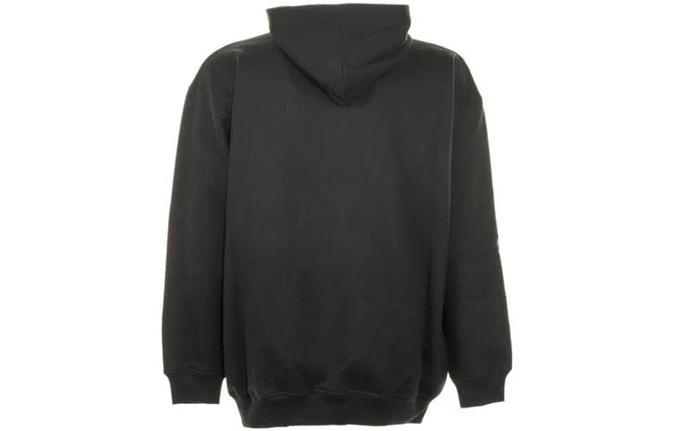 BALENCIAGA BB EMBROIDERED MINI LOGO BLACK HOODIE