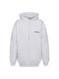 BALENCIAGA BB EMBROIDERED MINI LOGO WHITE HOODIE