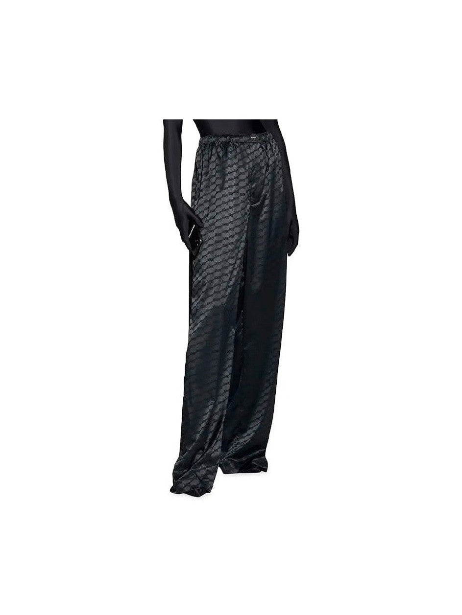 BALENCIAGA BB LOGO ALL BLACK NYLON PANTS BALENCIAGA The Hype Company