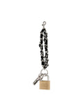 BALENCIAGA BB LOGO PADLOCK KEYRING