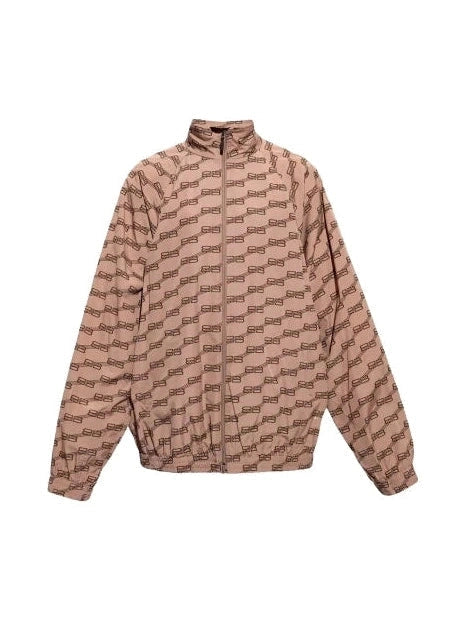 BALENCIAGA BB MONOGRAM BROWN NYLON JACKET BALENCIAGA The Hype Company
