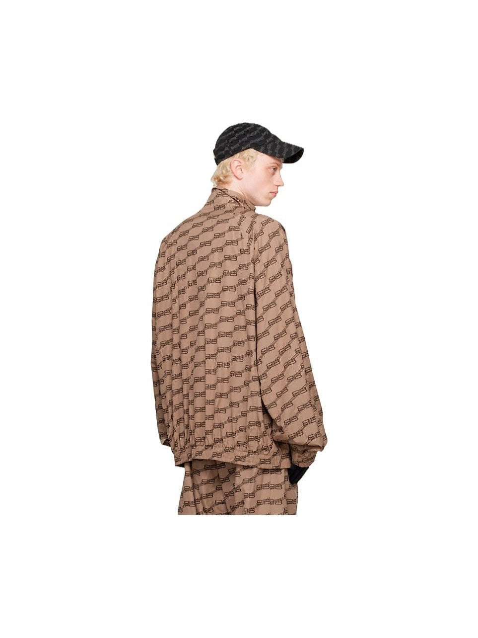 BALENCIAGA BB MONOGRAM BROWN NYLON JACKET BALENCIAGA The Hype Company