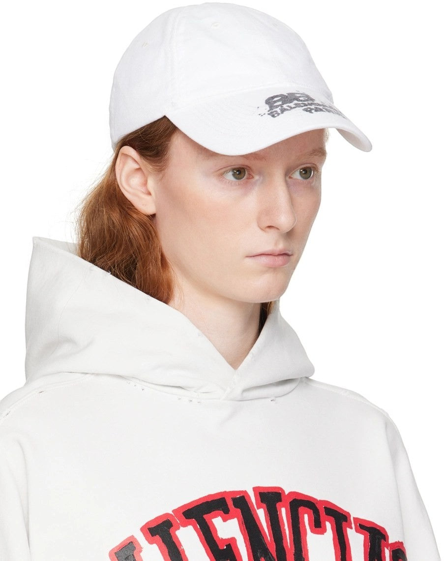 BALENCIAGA BB PARIS HAT WHITE