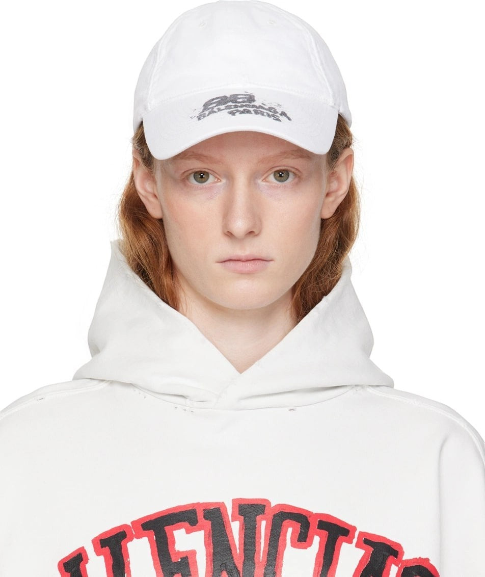 BALENCIAGA BB PARIS HAT WHITE
