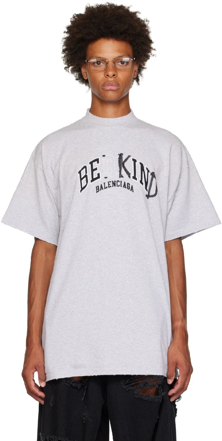 BALENCIAGA BE KIND GREY TEE