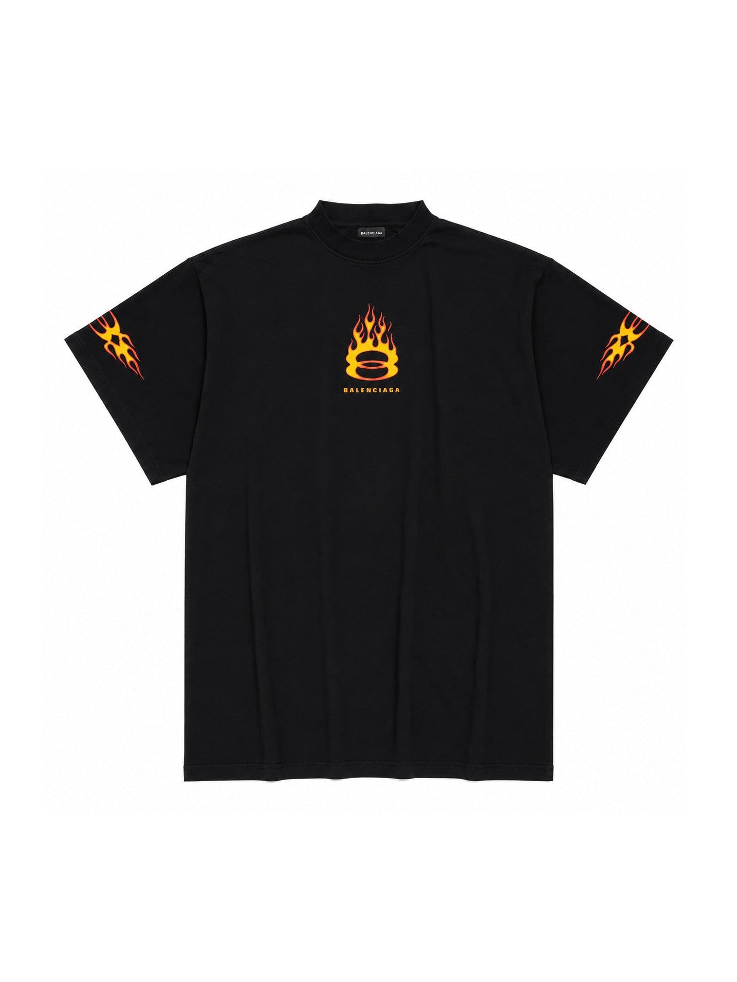BALENCIAGA BLACK FLAME UNITY T-SHIRT BLACK