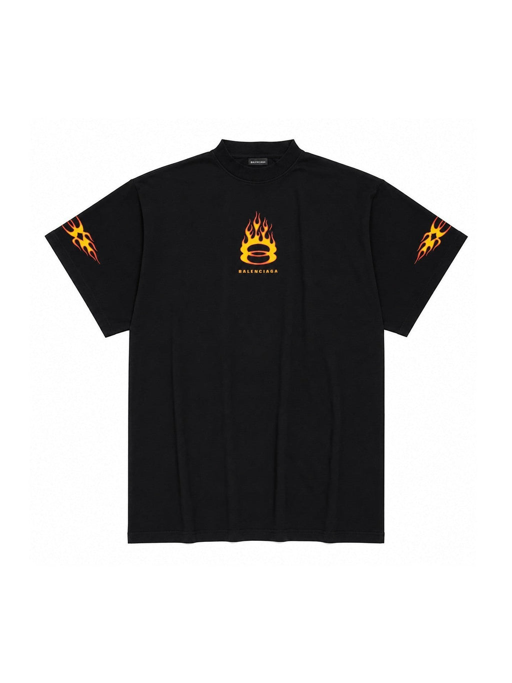 BALENCIAGA BLACK FLAME UNITY T-SHIRT BLACK