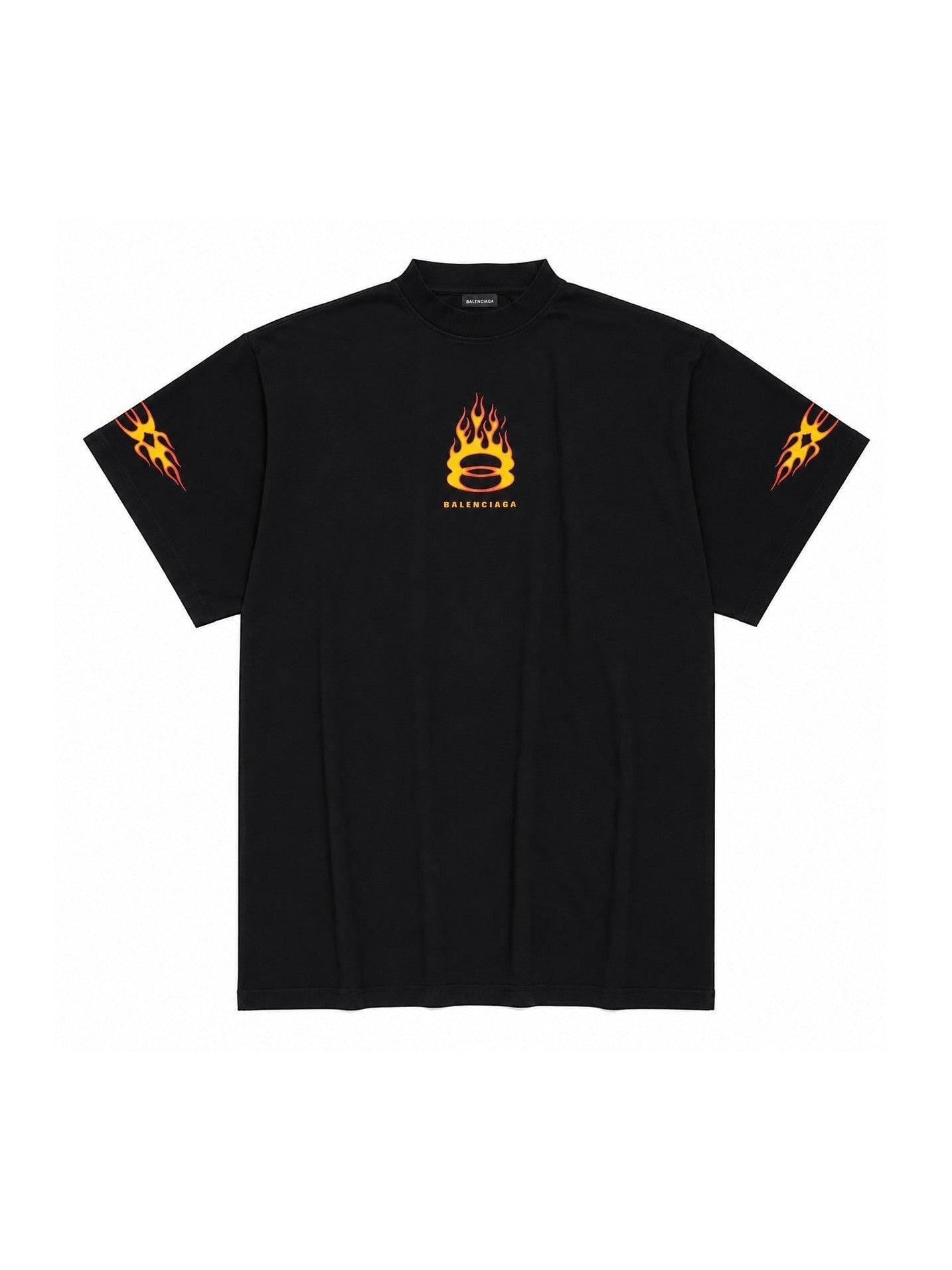 BALENCIAGA BLACK FLAME UNITY T-SHIRT BLACK