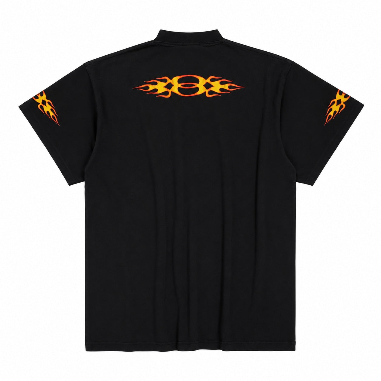 BALENCIAGA BLACK FLAME UNITY T-SHIRT BLACK