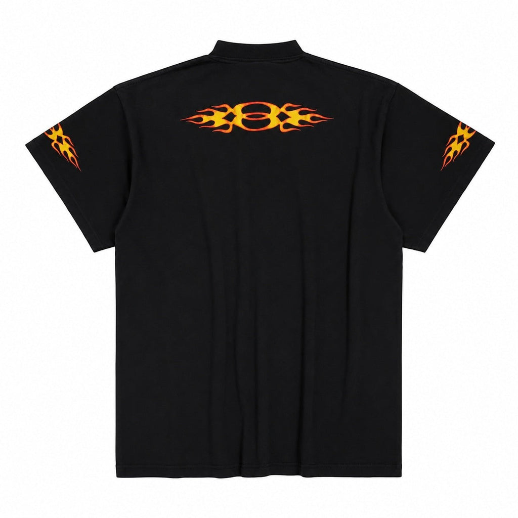 BALENCIAGA BLACK FLAME UNITY T-SHIRT BLACK