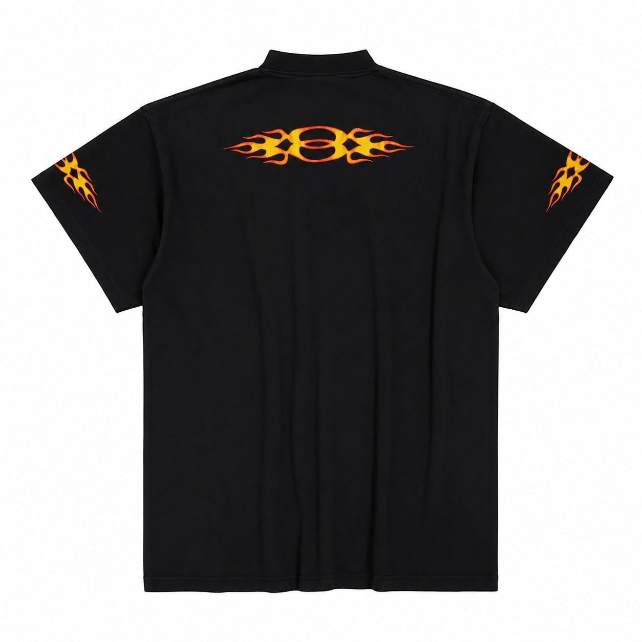 BALENCIAGA BLACK FLAME UNITY T-SHIRT BLACK