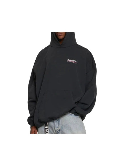BALENCIAGA BLUE CAMPAIGN LOGO HOODIE BALENCIAGA The Hype Company