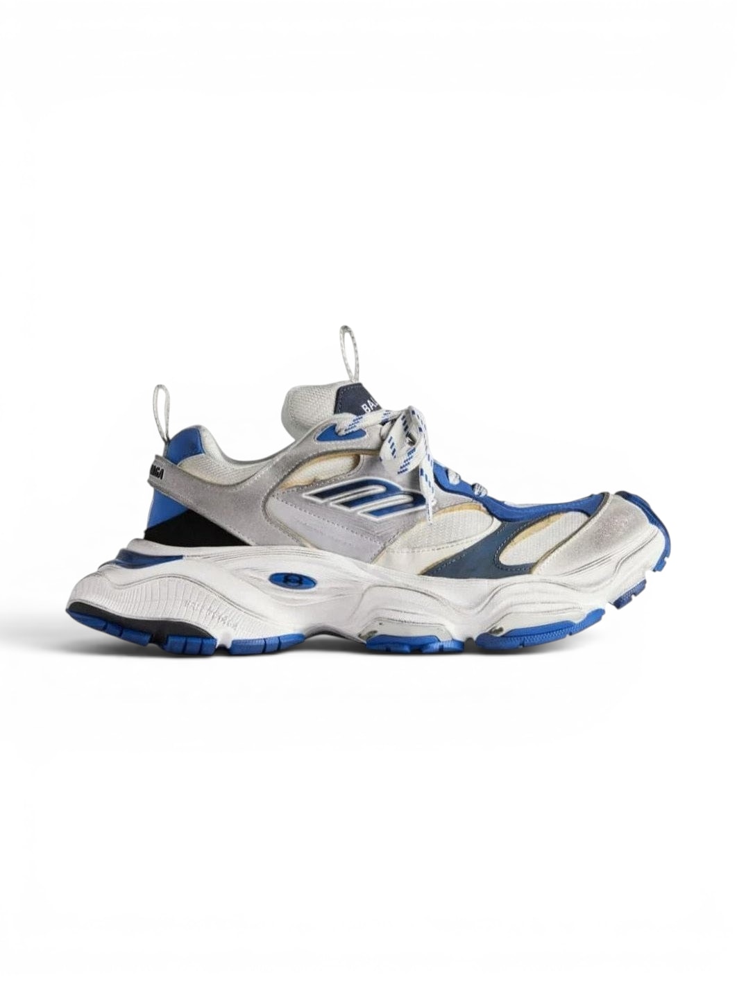 BALENCIAGA CARGO WORN OUT GREY BLUE SNEAKERS