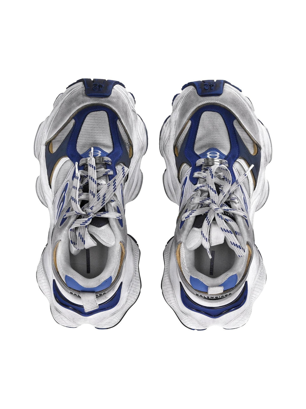 BALENCIAGA CARGO WORN OUT GREY BLUE SNEAKERS