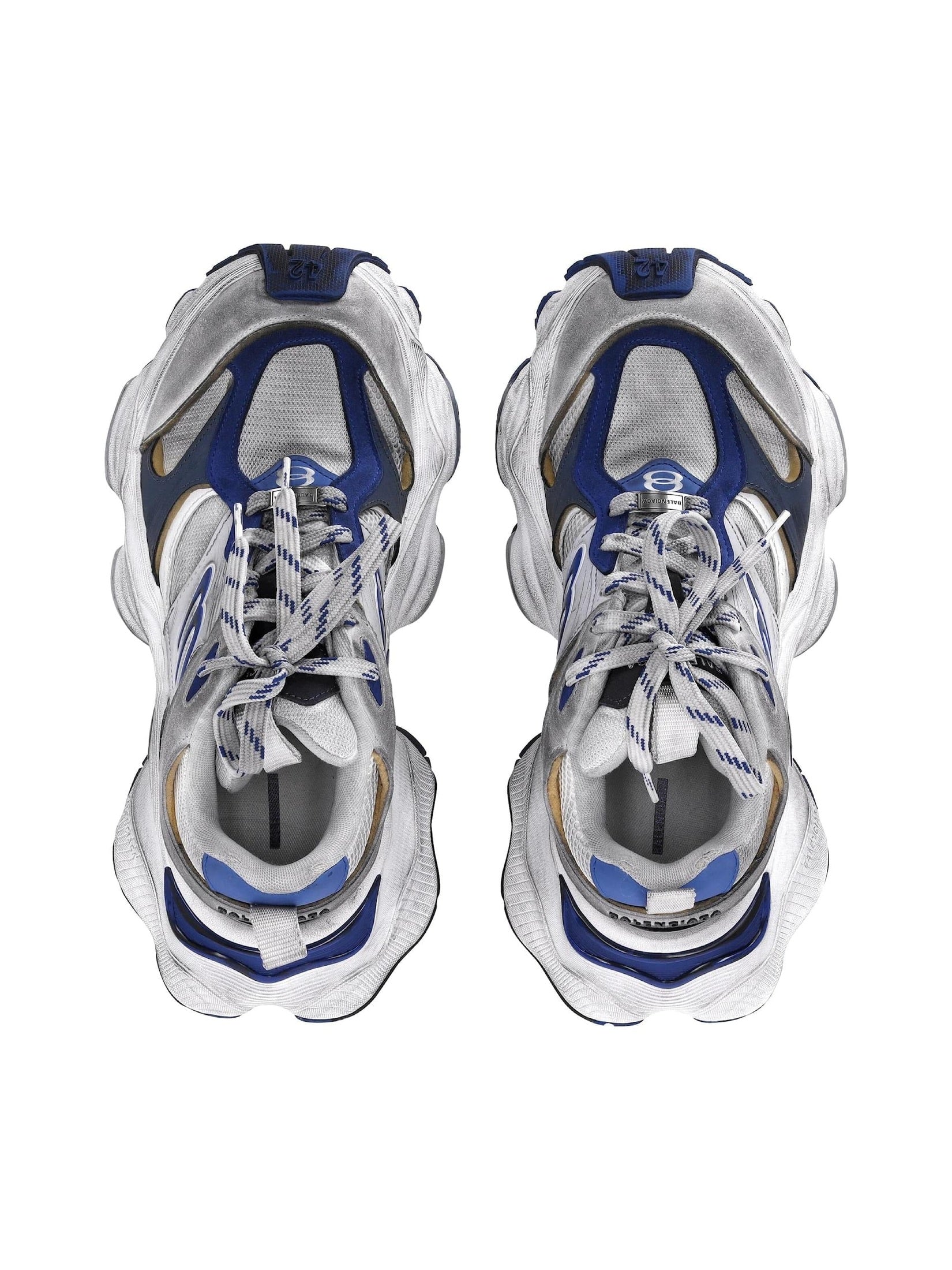BALENCIAGA CARGO WORN OUT GREY BLUE SNEAKERS