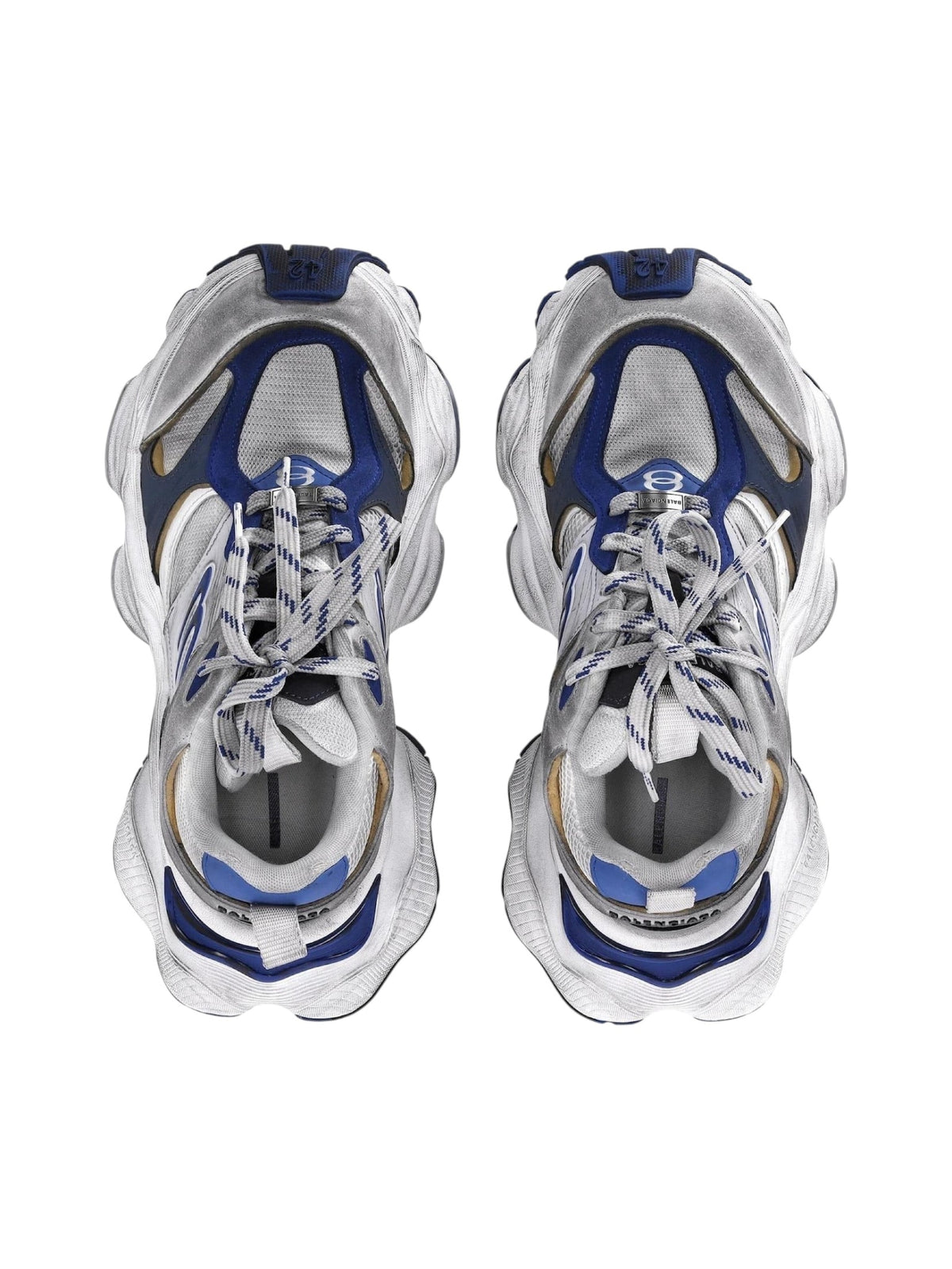 BALENCIAGA CARGO WORN OUT GREY BLUE SNEAKERS