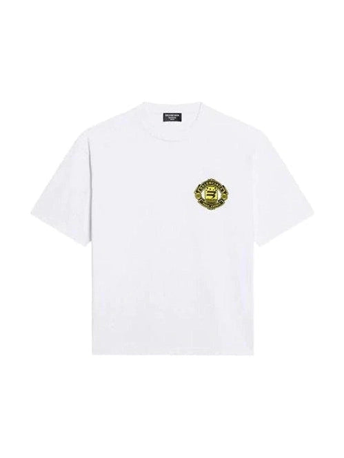 BALENCIAGA CREST LOGO WHITE TEE BALENCIAGA The Hype Company