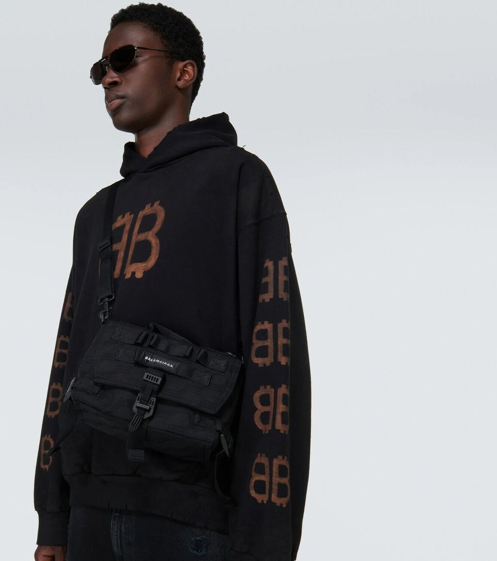 BALENCIAGA CRYPTO HOODIE BLACK