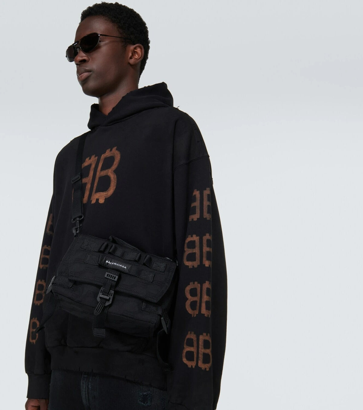BALENCIAGA CRYPTO HOODIE BLACK