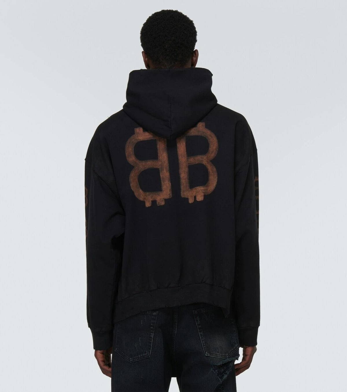 BALENCIAGA CRYPTO HOODIE BLACK