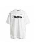 BALENCIAGA DESTROYED LOGO T-SHIRT WHITE BALENCIAGA The Hype Company