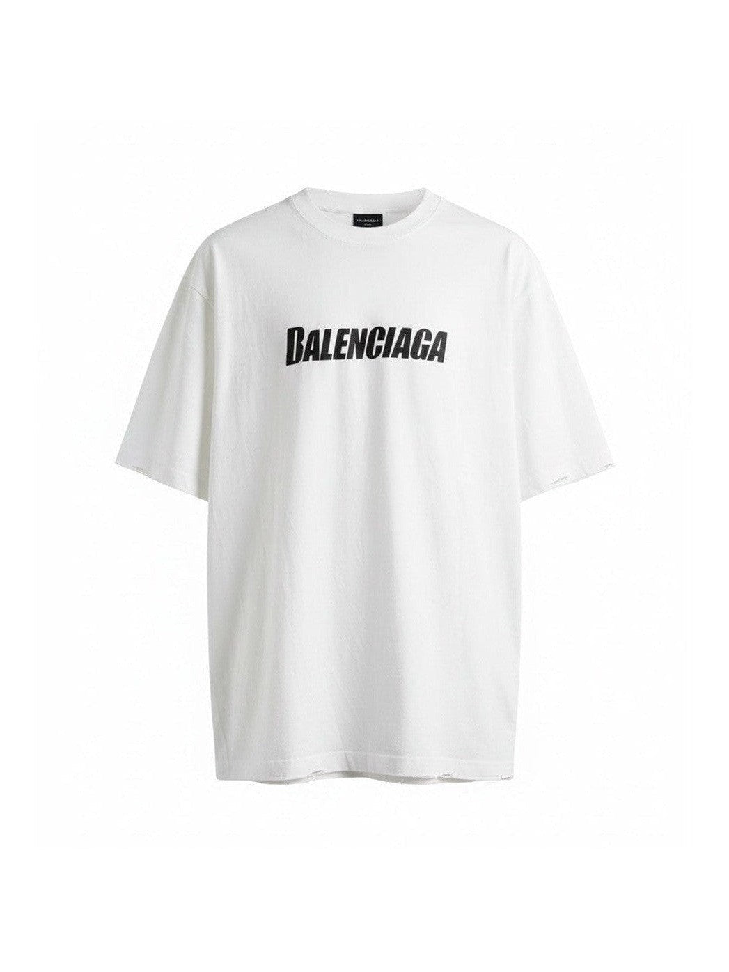 BALENCIAGA DESTROYED LOGO T-SHIRT WHITE BALENCIAGA The Hype Company