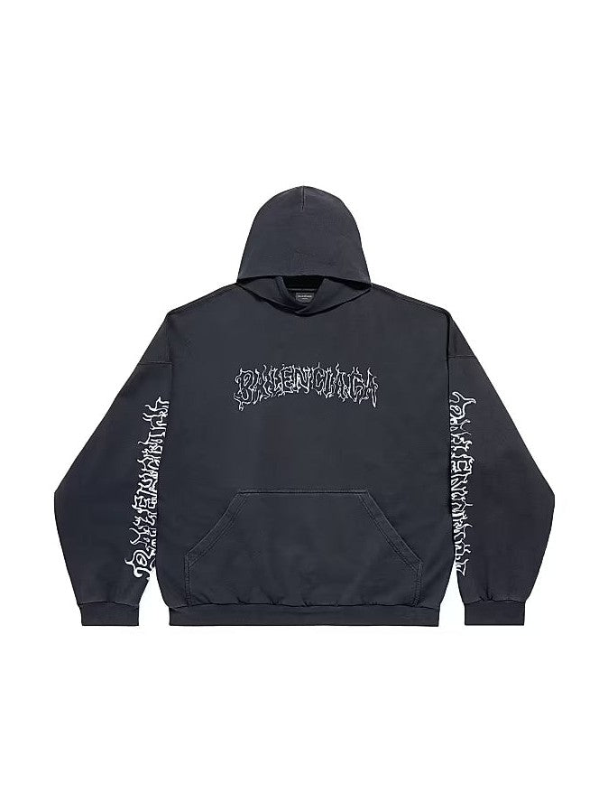 BALENCIAGA DIY METAL HOODIE BLACK