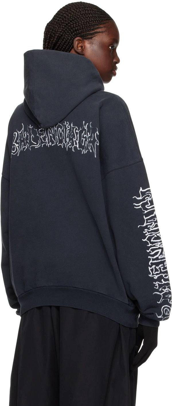 BALENCIAGA DIY METAL HOODIE BLACK