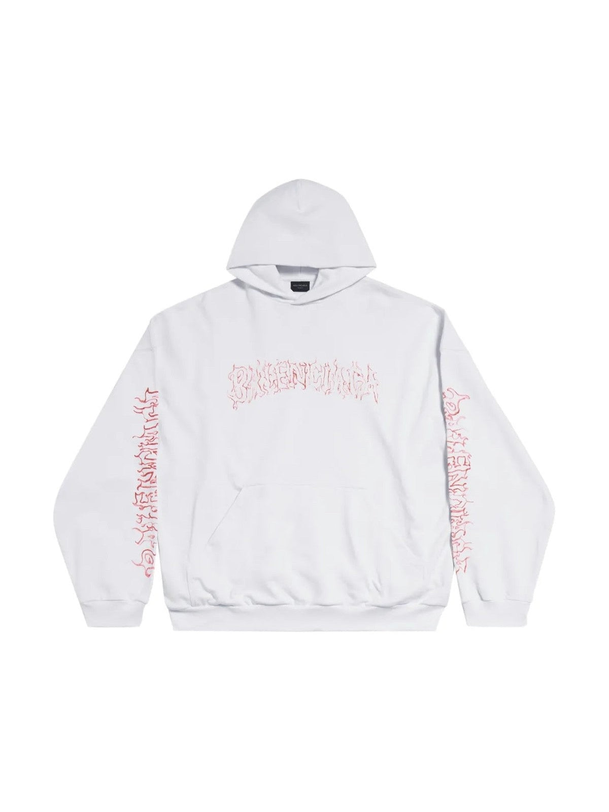 BALENCIAGA DIY METAL HOODIE WHITE RED