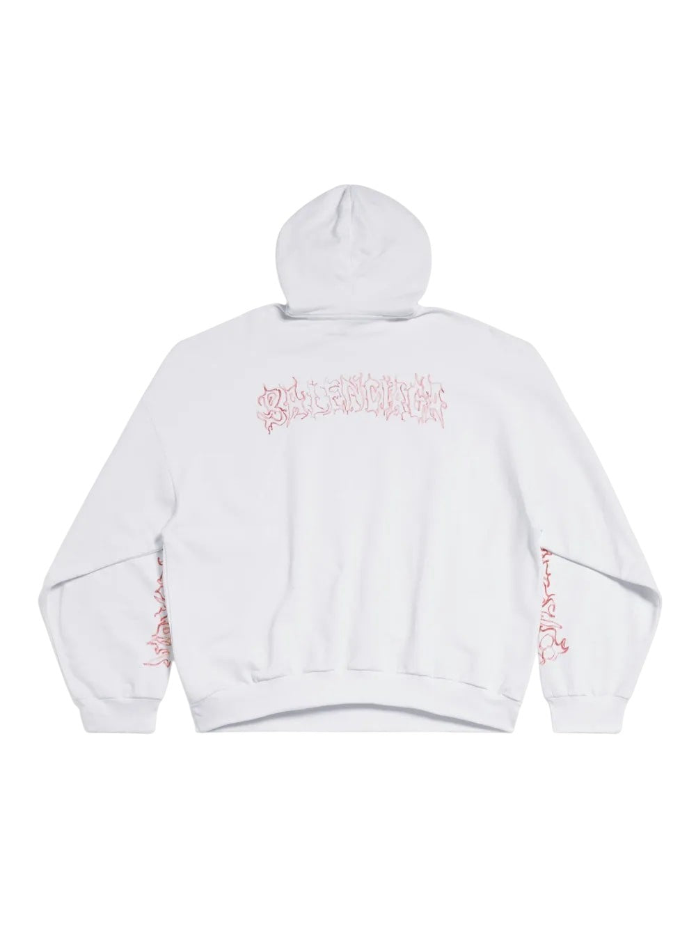 BALENCIAGA DIY METAL HOODIE WHITE RED