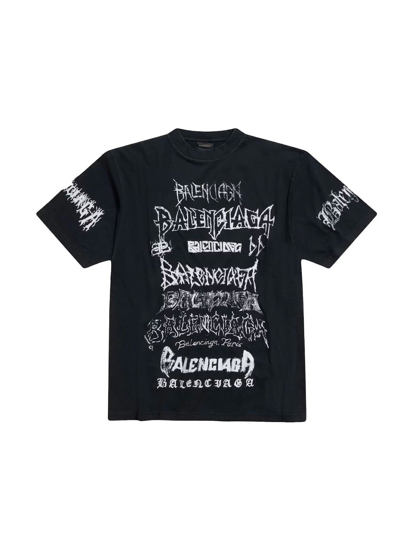 BALENCIAGA DIY METAL VINTAGE BLACK T-SHIRT
