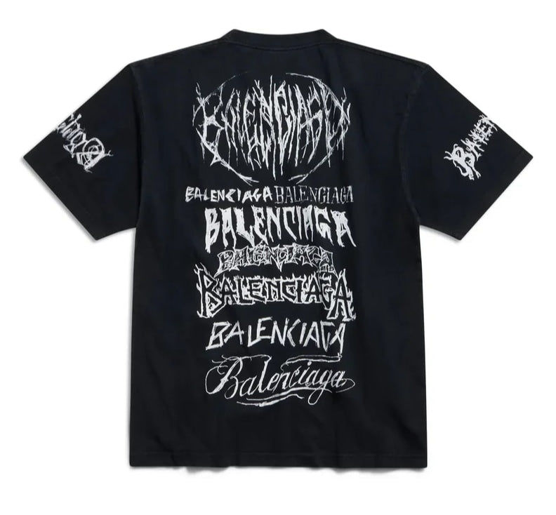 BALENCIAGA DIY METAL VINTAGE BLACK T-SHIRT